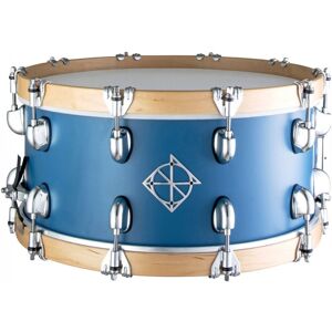 Dixon Drums 14 x 6.5 Cornerstone Satin Peacock Blue w/Maple Hoops