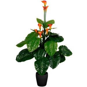 Home-tex Kunstig Calla Plante - Høyde 165 cm - Dekorative og fargerike blader - Kunstig blomst