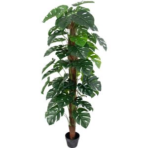 Home-tex Monstera plante 170 cm høy bundet opp i potte - Kunstig grønn plante
