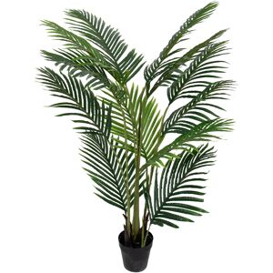 Home-tex Kunstig Areca-plante - 135 cm høy - Vakker og naturtro gulvplante