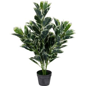 Home-tex Kunstig gummiplante - 85 cm høy - Kunstig grønn stueplante med vakre blader