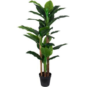 Home-tex Kunstig bananpalme - 2 meter høy - Stor og vakker med 3 stammer