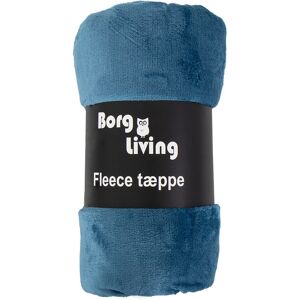 Borg Living Fleeceteppe - Petroleumsfarget - 150x200 cm - Mykt og deilig sofateppe