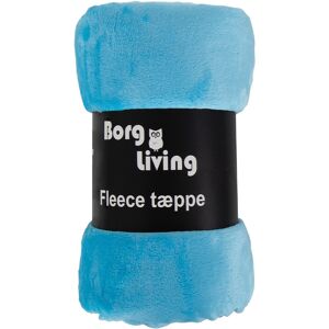 Fleecepledd - Lyseblå - 150x200 cm - Mykt og deilig sofapledd - Borg living