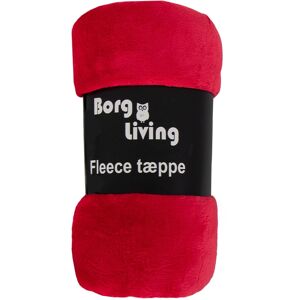 Fleecepledd - Rød - 150x200 cm - Mykt og deilig sofapledd - Borg living