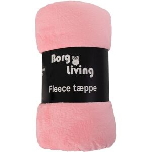 Borg Living Fleeceteppe - Rosa - 150x200 cm - Mykt og deilig sofateppe