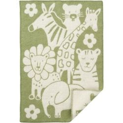 Klippan Barne ullpledd - 65x90 cm - 100% økologisk lammeull - Picnic Green Kids