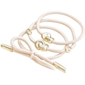 Corinne Hair Tie Metal Details 3-pack Cream 3pcs