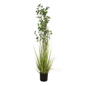 Europalms Evergreen Shrub With Grass Artificial Plant, 182cm