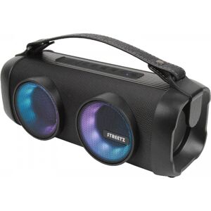 Streetz Trådløs Led Høyttaler 2x 4 W - Bluetooth Boombox Svart