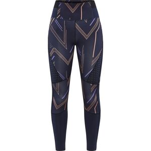 Craft Women's Pro Charge Blocked Tights Blaze/Cliff Blaze-Cliff XS