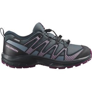 Salomon Juniors' XA Pro V8 Clima Waterproof Neptune/Carbon/Plum Caspia Neptune. / Carbon / Plum Caspia 33