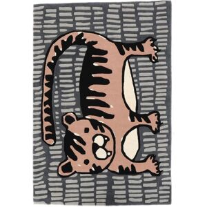 RugVista Cool Cat Teppe - Grå / Terrakotta 120x180