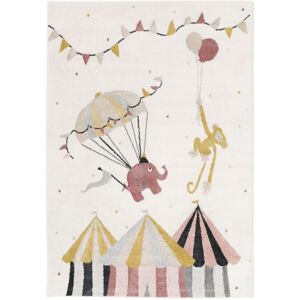 RugVista Monkey Circus Teppe - Rosa / Off white 160x230