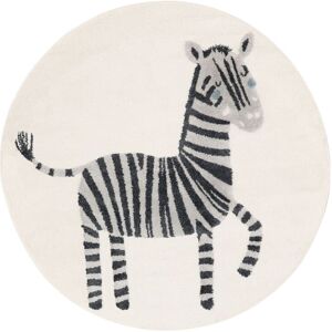 RugVista Zebbo Zebra Teppe - Svart / Vit Ø 100