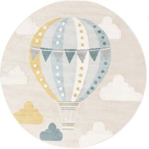 RugVista Balloon Ride Teppe - Beige / Blå Ø 150