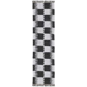 RugVista Sorbet Chess Teppe - Svart / Vit 80x300