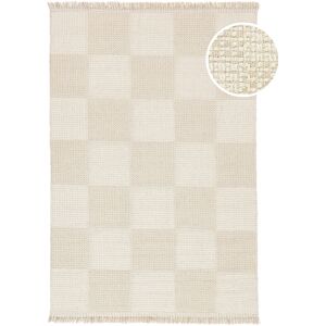 RugVista Cuadro Teppe - Lys beige / Vit 200x300