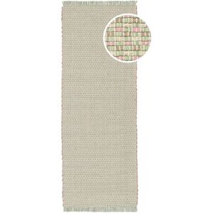 RugVista Baddha Teppe - Rosa / Grønn 80x250