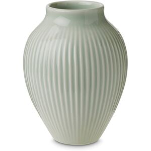 Knabstrup Keramik Knabstrup riflet vase 12,5 cm Mintgrønn