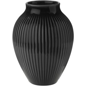 Knabstrup Keramik Knabstrup riflet vase 12,5 cm Svart