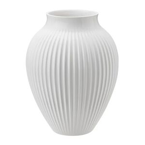 Knabstrup Keramik Knabstrup riflet vase 20 cm Hvit