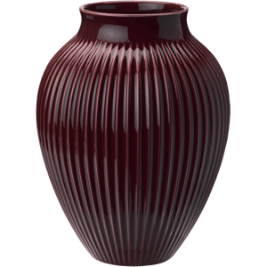 Knabstrup Keramik Knabstrup riflet vase 27 cm Berry