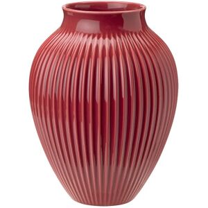 Knabstrup Keramik Knabstrup riflet vase 27 cm Bordeaux