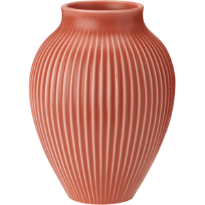 Knabstrup Keramik Knabstrup riflet vase 27 cm Coral