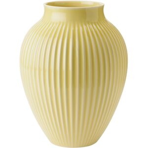 Knabstrup Keramik Knabstrup riflet vase 27 cm Gul