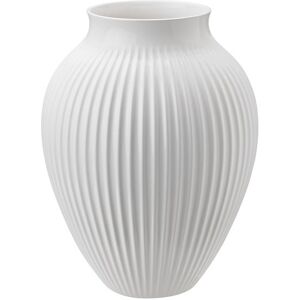 Knabstrup Keramik Knabstrup riflet vase 27 cm Hvit