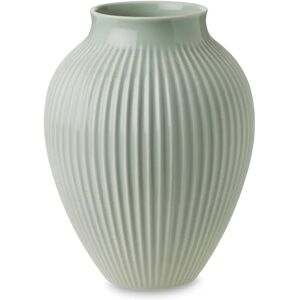 Knabstrup Keramik Knabstrup riflet vase 27 cm Mintgrønn