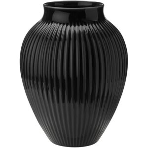 Knabstrup Keramik Knabstrup riflet vase 27 cm Svart