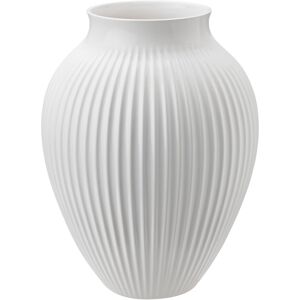 Knabstrup Keramik Knabstrup vase riflet 35 cm Hvit