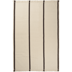 Ferm Living Calm kelim teppe Off-white, Coffee, 200x300 cm