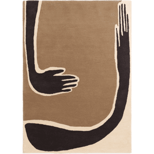 Ferm Living Pose teppe Coffee-off white, 140x200 cm