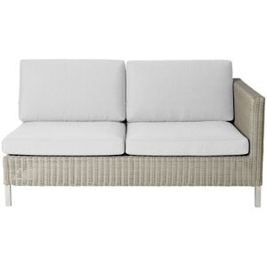 Cane-line Connect modulsofa 2-seter taupe, venstre, hvite puter