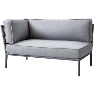 Conic modulsofa Cane-Line airtouch light grey-høyre-inkl. puter