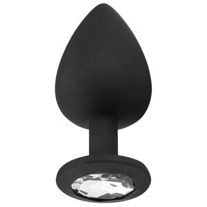 Sinful Jewel Silikon Butt Plug Large - Svart