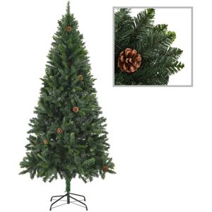 vidaXL Kunstig juletre med furukongler grønn 180 cm