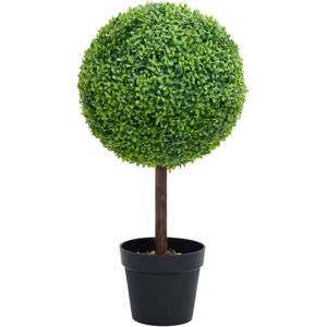 vidaXL Kunstig buksbomplante med potte ballformet 71 cm grønn