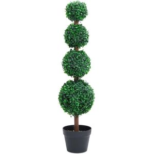 vidaXL Kunstig buksbomplante med potte ballformet 90 cm grønn