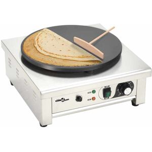 vidaXL Elektrisk crêpejern med uttrekkbar skuff 40 cm 3000 W