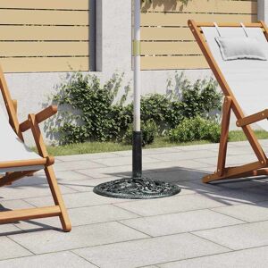 vidaXL Parasollbase grønn 9 kg 40 cm støpejern