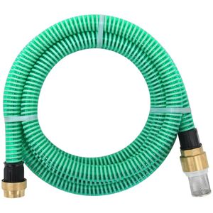 vidaXL Sugeslange med messingkoblinger grønn 1,1" 4 m PVC