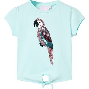 vidaXL T-skjorte for barn lyse aqua 128