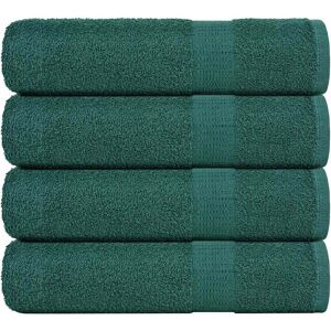 vidaXL Badehåndklær 4 stk grønn 100x150 cm 360 g/m² 100 % bomull