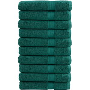 vidaXL Premium håndklær SOLUND 10 stk grønn 100x200 cm 600 g/m2