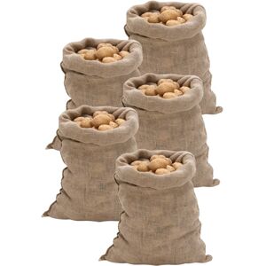 vidaXL Jutesekker 5 stk 60x105 cm 100% jute 220 gsm