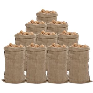 vidaXL Jutesekker 10 stk 65x135 cm 100% jute 340 gsm